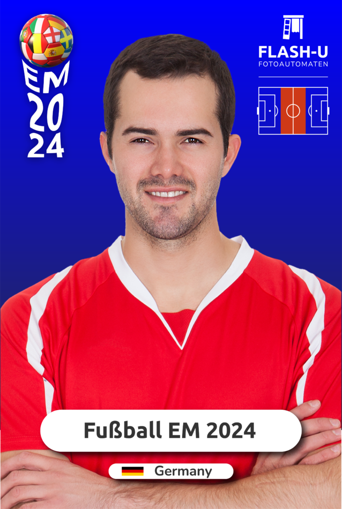 Fußball em 2024 panini sticker aus dem Fotoautomaten